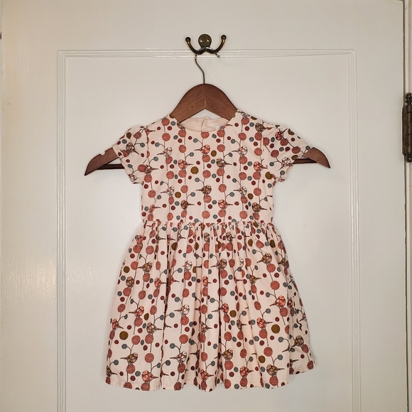 Mamas & Papas Cotton Dress – Size 18 months to 2 Years– Blush Pink, Bird Pattern - Picture 1 of 7